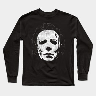 Michael Myers Face Vintage Long Sleeve T-Shirt